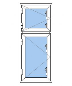 NKP-D1 - 1 fags dannebrogsvindue pvc