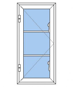 NKP-SB1 - 1 fags sprossevindue pvc