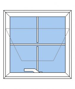 NKP-T1-4 - Topstyret vindue med 4 glas