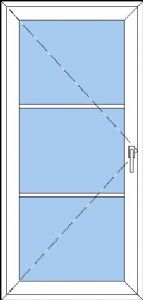 NKP-VR1-3 - Terrassedør plast 3 glas